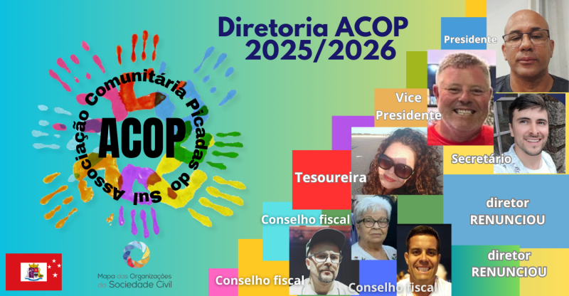 Identidade visual ACOP 2025 Conheça a equipe por trás da Associação Comunitária Picadas do Sul.